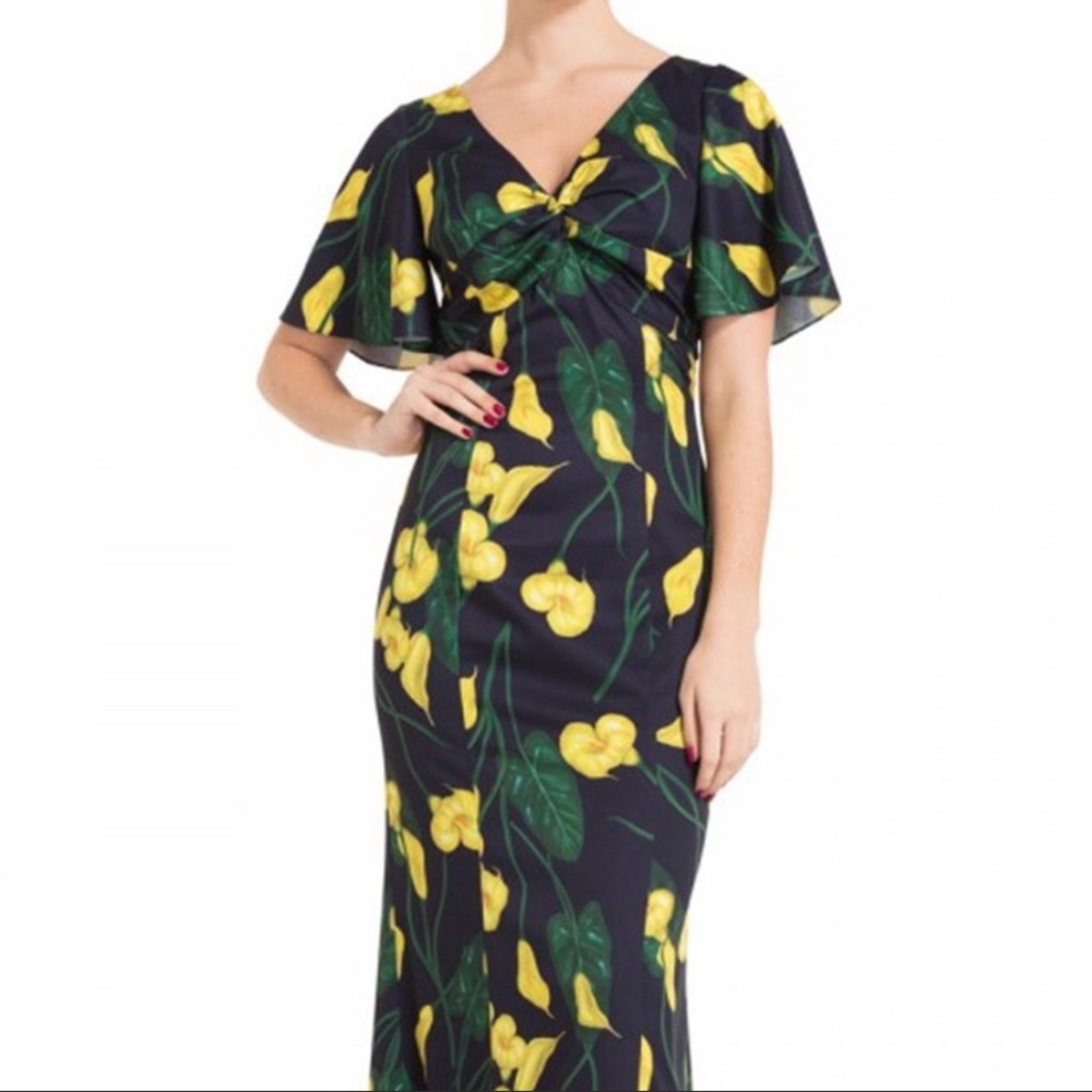 Voodoo Vixen Tulisa Calla Lily Maxi Dress